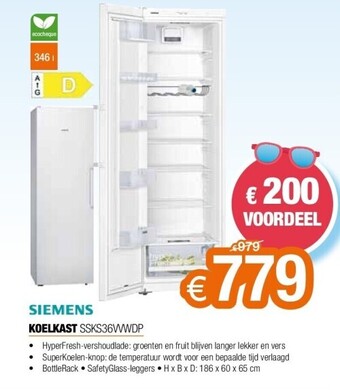 Expert Koelkast ssks36vvwdp aanbieding