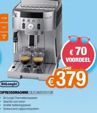 Espressomachine dlecam25031sb