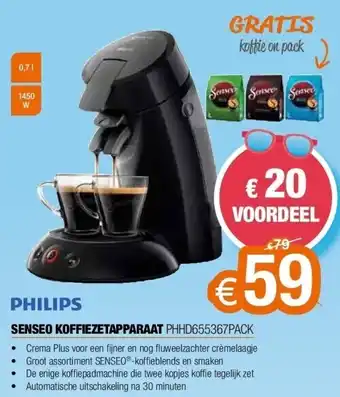 Expert Senseo koffiezetapparaat phhd655367pack aanbieding