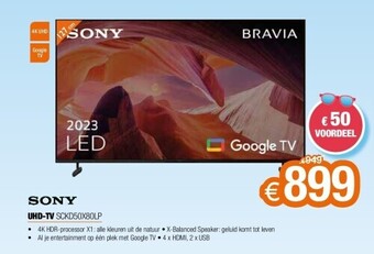 Expert Sony uhd-tv sckd50x80lp aanbieding