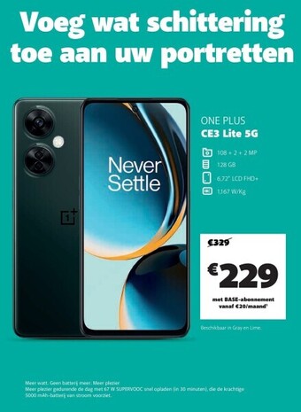 Base One plus ce3 lite 5g aanbieding