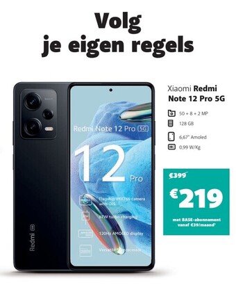 Base Xiaomi redmi note 12 pro 5g aanbieding