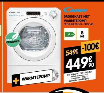 Electro Depot Droogkast met warmtepomp aanbieding