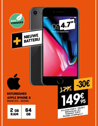 Electro Depot Refurbished apple iphone 8 aanbieding