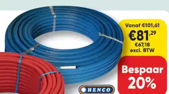 RIXC meerlagen buis voorgeisoleerd 6mm 16x2mm • Blauw of rood
