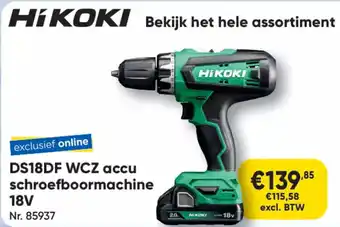 DS18DF WCZ accu schroefboormachine 18v