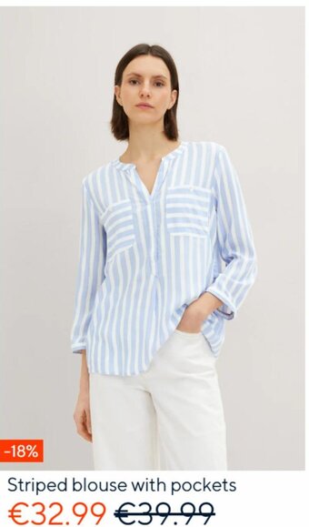 Striped blouse with pockets