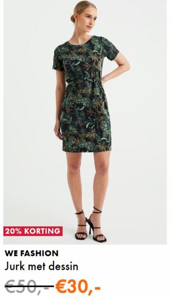 WE FASHION Jurk met dessin