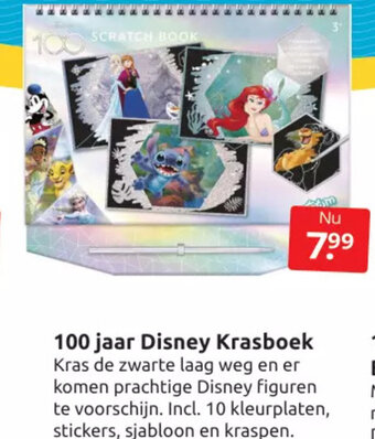 Boekenvoordeel 100 jaar Disney Krasboek aanbieding