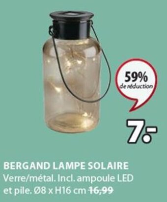 BERGAND LAMPE SOLAIRE