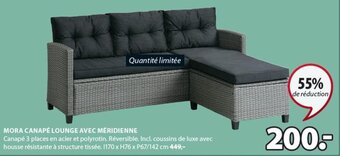 Jysk MORA CANAPÉ LOUNGE AVEC MÉRIDIENNE aanbieding