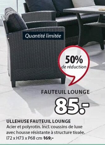 Jysk ULLEHUSE FAUTEUIL LOUNGE, 172 x H73 x P68 cm aanbieding