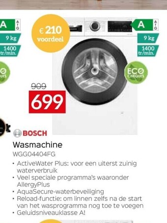 Selexion Wasmachine wgg04404fg aanbieding
