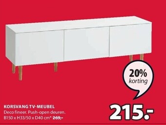 Jysk KORSVANG MEUBLE TV aanbieding