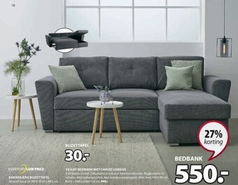 VEJLBY CANAPÉ CONVERTIBLE AVEC MÉRIDIENNE