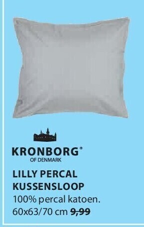 Jysk Lilly percal kussensloop aanbieding