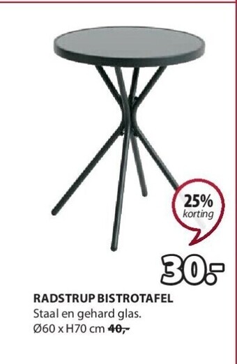 Jysk RADSTRUP TABLE BISTROT aanbieding