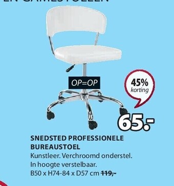 Jysk SNEDSTED CHAISE DE BUREAU aanbieding