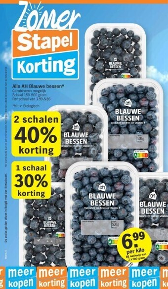 Albert Heijn Alle ah blauwe bessen aanbieding