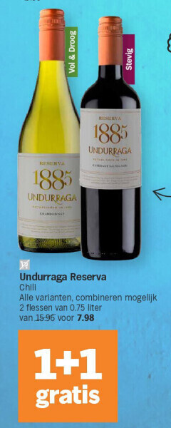 Albert Heijn Undurraga reserva aanbieding