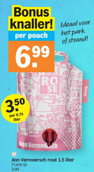 Albert Heijn Ann vermeersch rosé 1.5 liter aanbieding