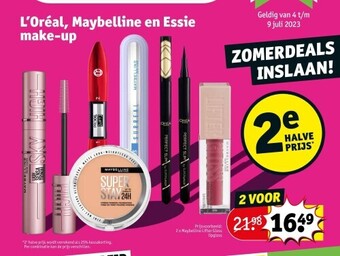 Kruidvat L’oréal, maybelline en essie make-up aanbieding