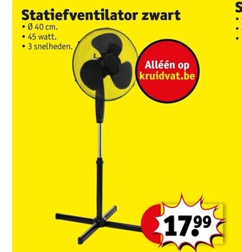 Kruidvat Statiefventilator zwart aanbieding