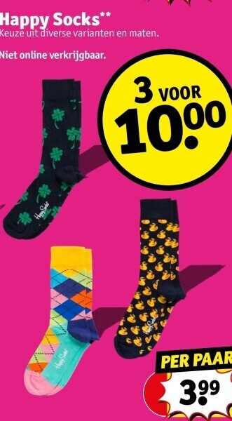 Kruidvat Happy socks aanbieding