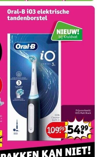 Kruidvat Oral-b io3 elektrische tandenborstel aanbieding