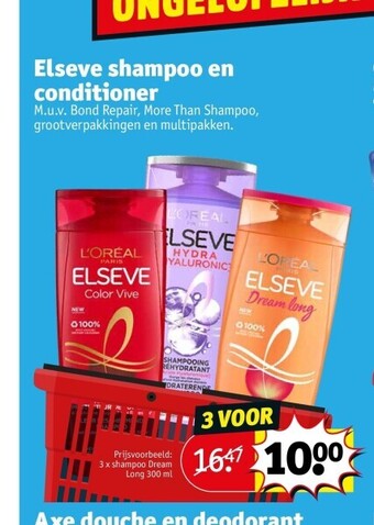 Kruidvat Elseve shampoo en conditioner aanbieding