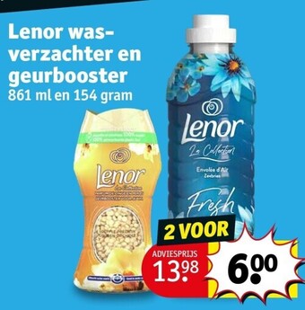 Kruidvat Lenor wasverzachter en geurbooster aanbieding