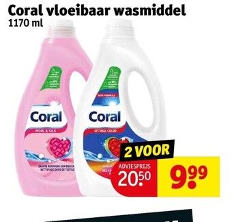 Kruidvat Coral vloeibaar wasmiddel aanbieding