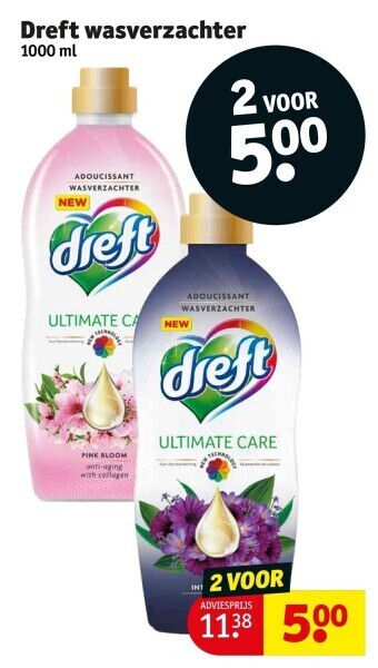 Kruidvat Dreft wasverzachter 1000 ml aanbieding