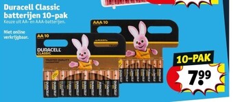 Kruidvat Duracell classic batterijen 10-pak aanbieding