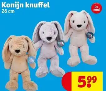Kruidvat Konijn knuffel 26 cm aanbieding