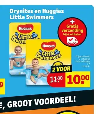 Kruidvat Drynites en huggies little swimmers aanbieding
