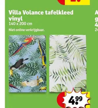 Kruidvat Villa volance tafelkleed vinyl 140 x 200 cm aanbieding