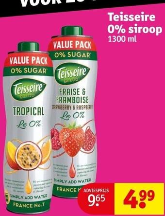 Kruidvat Teisseire 0% siroop aanbieding