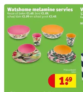 Kruidvat Watshome melamine servies aanbieding