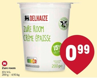 Delhaize Zure room aanbieding