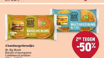 4 hamburgerbroodjes