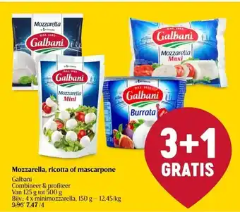 Delhaize Mozzarella, ricotta of mascarpone aanbieding