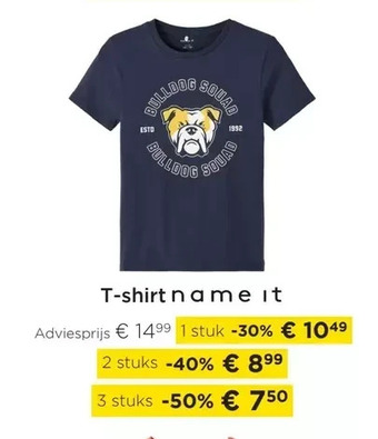 Molecule T-shirt name it aanbieding