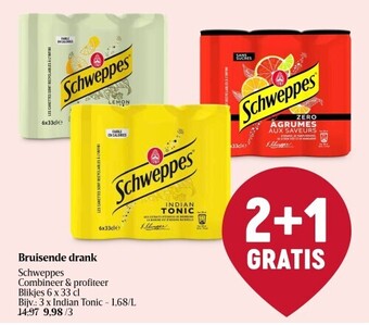 Delhaize Bruisende drank schweppes aanbieding