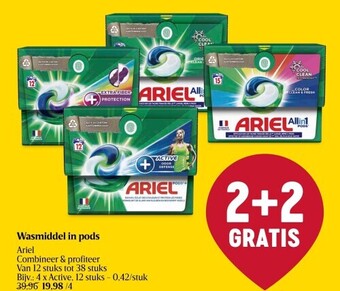Delhaize Wasmiddel in pods ariel aanbieding