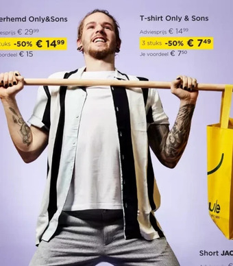 Molecule T-shirt only & sons aanbieding