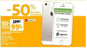 Auchan Lagoona Iphone SE 16GO Grade A+ Reconditionné aanbieding