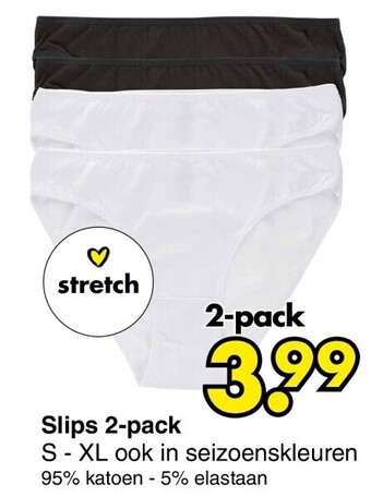 Wibra Slips 2-pack aanbieding