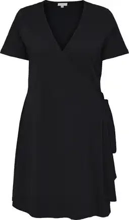Only carmakoma carapril s/s wrap dress jrs dames jurk - maat m-46/48