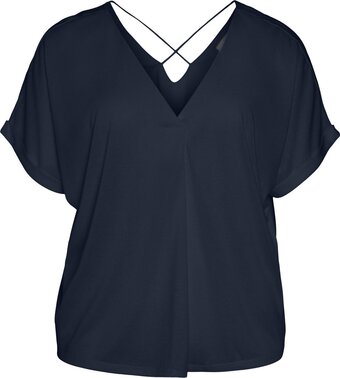 Bol.com Vero moda vmflia sl wide top jrs cur dames t-shirt - maat xl-52/54 aanbieding